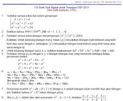 We did not find results for: Bank Soal Aljabar Persiapan Olimpiade Matematika Soalujian Net