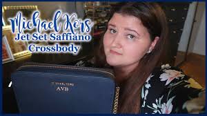 Michael michael kors carmen large crossbody bag. Michael Kors Jet Set Large Saffiano Crossbody Bag Youtube