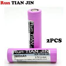 50 Off 2pcs 18650 Battery 100 2600 Mah Battery Led Flashlight Lithium Ion Battery Icr18650 26f Battery Lithium Ion Batteries Battery Free Led Flashlight