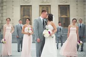 Long Light Pink Dresses With Gray Suits Indianapolis Wedding Photographer Indianapolis Wedding Rose Bridesmaid Dresses
