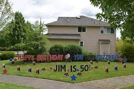 The most common yard signs 50th birthday material is mylar. Happy Birthday You Old Buzzard Yard Announcements