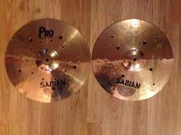 Modded Pro Sabian 14 Hi Hat Cymbals For Drum Set Sabian Drum Set Drums Cymbals