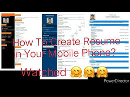 Check spelling or type a new query. How To Create Resume In Your Mobile Phone Or Android Intelligent Cv Youtube