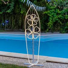 And river st in paterson nj. Neon Flowers Surfboard Lights Smd H 140 Cm Warm White Leds 2d Figure Lights