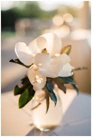 Simple Magnolia Flower Centerpiece Northwest Arkansas Wedding Photographer Arkansas Weddin Magnolia Wedding Flowers Magnolia Wedding Arkansas Wedding Venues