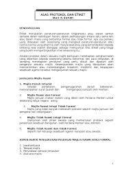 Bank muamalat malaysiaberhad, putrajaya√ pesanan: Protokol Dan Etiket Majlis Rasmi