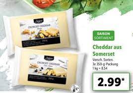 Affected blocks are 900g packs of simply mature white cheddar with a. Cheddar Aus Somerset 350g Angebot Bei Lidl