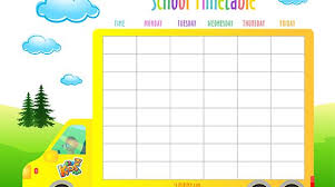 School Timetable 123 Kids Fun Apps School Timetable Preschool Weather Chart Kids School