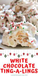 White Chocolate Ting A Lings Recipe Sweet Recipes Desserts Dessert Recipes Easy Christmas Cooking