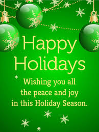 Green Bauble Happy Holidays Card Birthday Greeting Cards By Davia Happy Holidays Greetings Merry Christmas Wishes Christmas Wishes Messages