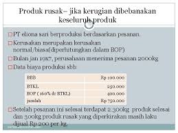 Dan biaya taksiran per kilogram produk adalah sebagai berikut: Biaya Bahan Baku 2 Biaya Bahan Baku Adalah