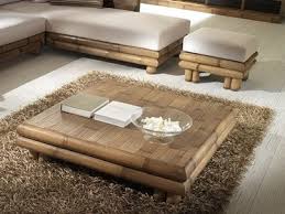 Wood and bamboo dining table for 6 people. Meubles En Bambou Mobilier Pour La Chambre Le Salon La Salle A Manger