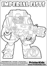 Coloring Page That Can Be Used As A Printout Or Colored Online With A Imperial Fists Space Marine From Warhammer 40000 Coloring Books Coloring Pages Warhammer