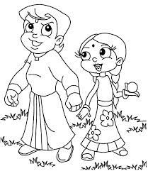 More than 5.000 printable coloring sheets. Chota Bheem And Chutki Coloring Pages Netart Coloring Home