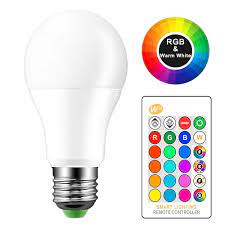 זול 10 w 15 w e27 led rgb הנורה מנורת ac85 265v led עיצוב הבית פנים ספוט אור בית led תאורת lampada ir שלט רחוק לקנות איכות נורו led light