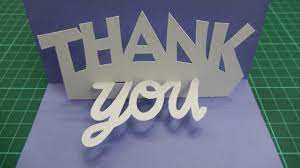 Cut two slits into the middle of your card. Pop Up Thank You Card Tutorial 001 Youtube