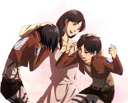 Eren yeager, named eren jaeger in the subtitled and dubbed versions of the anime, is a fictional character and the protagonist of the attack. Eren Jager Mikasa Ackerman And Carla Yeager Hd Wallpaper Hintergrund 1920x1536