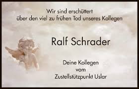 Traueranzeigen von Ralf Schrader