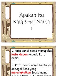 Kata sendi nama b melayu tahun 1. Kata Sendi Nama