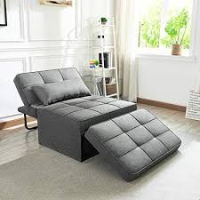 Vonanda Sofa Bed Convertible Chair 4 In 1 Multi Function Folding Ottoman Modern Breathable Linen Guest Be Sofas For Small Spaces Sofa Bed Small Apartment Room