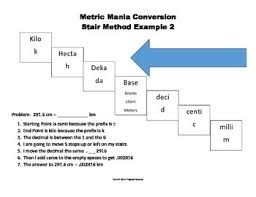 The metric staircase* to convert to a larger unit (go upstairs!) divide by a power of ten with an exponent equal to the number of steps taken. Metric Stairs Worksheets Teaching Resources Teachers Pay Teachers