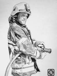 Pin By Etincelle Flits On Thank You God For The Police Fire Rescue The Emt S And Our Troops Firefighter Drawing Firefighter Art Portrait Drawing