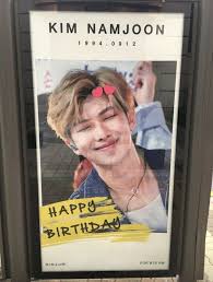 The card is blank inside for you to write your own message. Happy Rm Day Bts Rm Namjoon Happy Bts