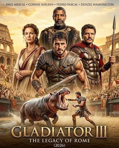 🎬GLADIATOR III: THE LEGACY OF ROME (2026) ••• Starring: Paul Mescal •  Connie Nielsen • Pedro Pascal • Denzel Washington Genre: Historical Epic •  Gladiator Action • War Drama «The legacy of