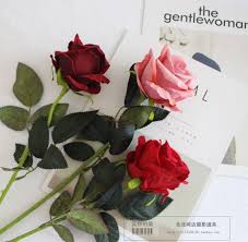 high grade single simulation rose fake flower velvet flower photo photography props background flower arrangement dec fake flowers velvet flowers flower photos