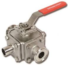 sanitary ball valve,3-way sanitary ball valve, 3A certified