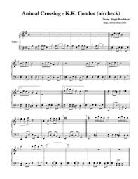 Music can be obtained by attending k.k. K K Condor Aircheck Animal Crossing Free Piano Sheet Music Pdf