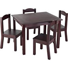 Humble Crew Kids Wood Table And 4 Chairs Set Multiple Colors Walmart Com Kids Table Chair Set Childrens Table Kids Table And Chairs