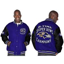 Nfl Baltimore Ravens 2 Time Super Bowl Champions Commemorative Wool Leather Jacket Jackets Baltimore Ravens Nfl Baltimore Ravens