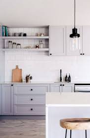 Black And Grey Kitchen Cupboards Trending Gray Days Hamptons Kitchen Grey Kitchens Kitchen Interior