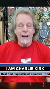 I am Charlie Kirk. WE are Charlie Kirk. And we’re just getting started.  ⚡🇺🇸 Stand fearless for America—grab the shirt now at TedNugent.com.,  #tednugent #charliekirk #tpusa