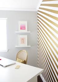 Black And White Striped Wallpaper Bedroom Shalyn S Paint It Gold Workspace Gold Bedroom Stripe Wallpaper Bedroom Gold Striped Walls