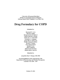 Copd Drug Formulary Asthma Chronic Obstructive Pulmonary Disease