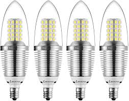 Bogao 4 Pack Led Candelabra Bulb 12w Daylight White 6000k Led Candle Bulbs 85 100 Watt Light Bulbs Equivalent E12 Candelabra Base 1200lumens Led Lights Torpedo Shape Amazon Com