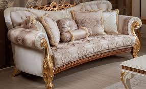 غرف نوم مجموعات غرفة نوم غرف نوم كلاسيكية نماذج نوم تركيا Champagne Living Room Sofa Set Furniture