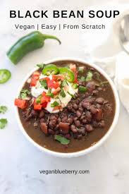Black Bean Soup From Dried Beans Vegan Black Bean Soup Recipe Black Bean Soup Bean Soup Soup Recipes