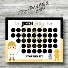 Printable Star Wars Potty Training Chart Instant Download Luke Skywalker C3po And R2d2 Pdf