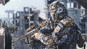 Maybe you would like to learn more about one of these? Hd Wallpaper Futuristic Soldier Weapon Artwork Digital Art Wallpaper Flare