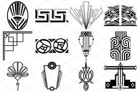 Art Deco Decorative Elements Vector Art Deco Art Deco