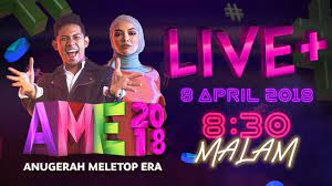 Untuk makluman anda, anugerah meletop era 2020 atau juga dikenali sebagai ame 2020 bakal diadakan pada 20 disember 2020. Live Anugerah Meletop Era 2018 Ame2018 Youtube