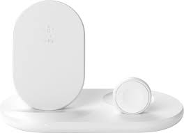 Belkin Boost Charge 3 In 1 Wireless Charger For Iphone Apple Watch Airpods White Wiz001ttwh Best Buy Apple Watch Charger Wireless Charger Apple Watch