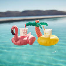 Porte Verre Piscine Flamant Rose Et Palmier Tropical La Boutique Desjoyaux