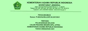 Pengumuman formasi ke kementerian/lembaga dan pemda : Rincian Formasi Pppk Dan Cpns Kementerian Agama Tahun 2021 Jelajah Informasi Pendidikan Jelajah Informasi