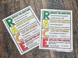 MINI Anchor Charts: Race - Option green, yellow, orange, red