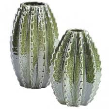 Get 5% in rewards with club o! Large Green Ceramic Cactus Vase Yorkshire Uk United Furnishings