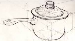 image result for perspective drawing objects pencil